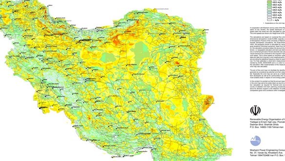 Wind Potential Assessment and Atlas of Iran