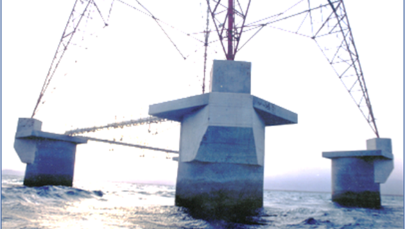 خط 230 کيلو ولت دو مداره گذر دريايي قشم